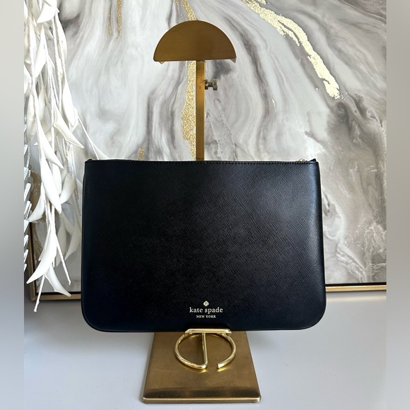 Like New Kate Spade Meow Cat Large Zip Pouch Clutch - Picture 4 of 10